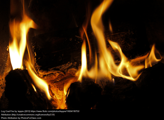 log fire
